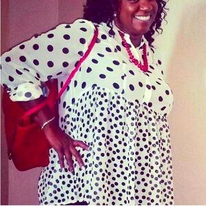 Lane Bryant polka dot top
